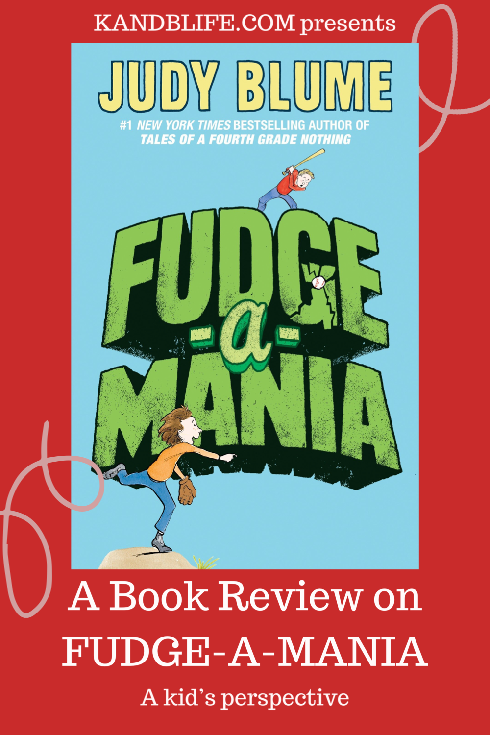 Blue book cover for Fudge-A-Mania by Judy Blume.