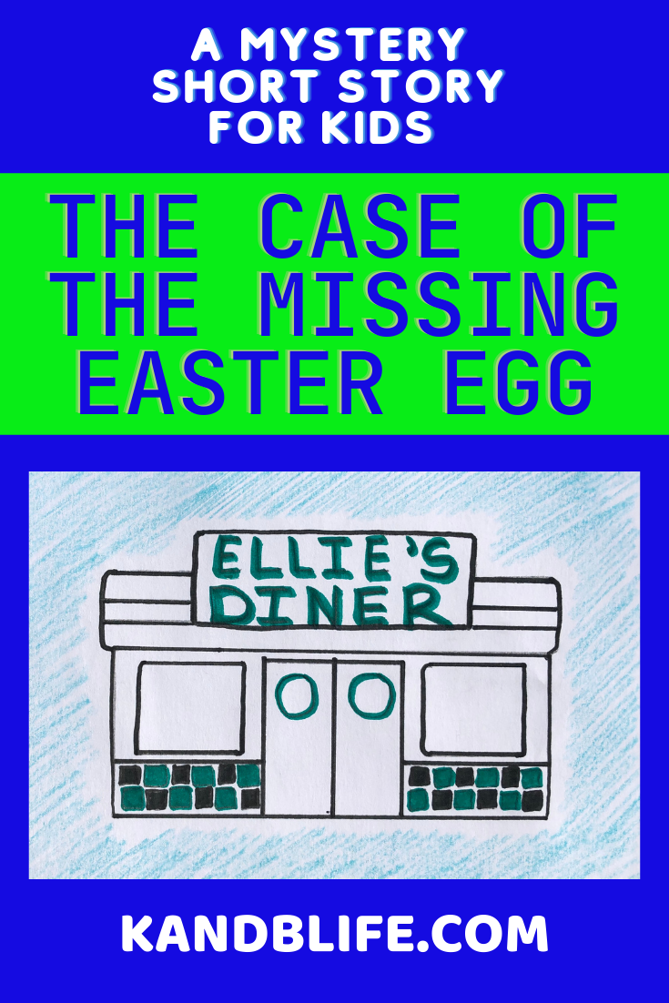 Cover for the short story for kids, The Case of the Missing Easter egg.