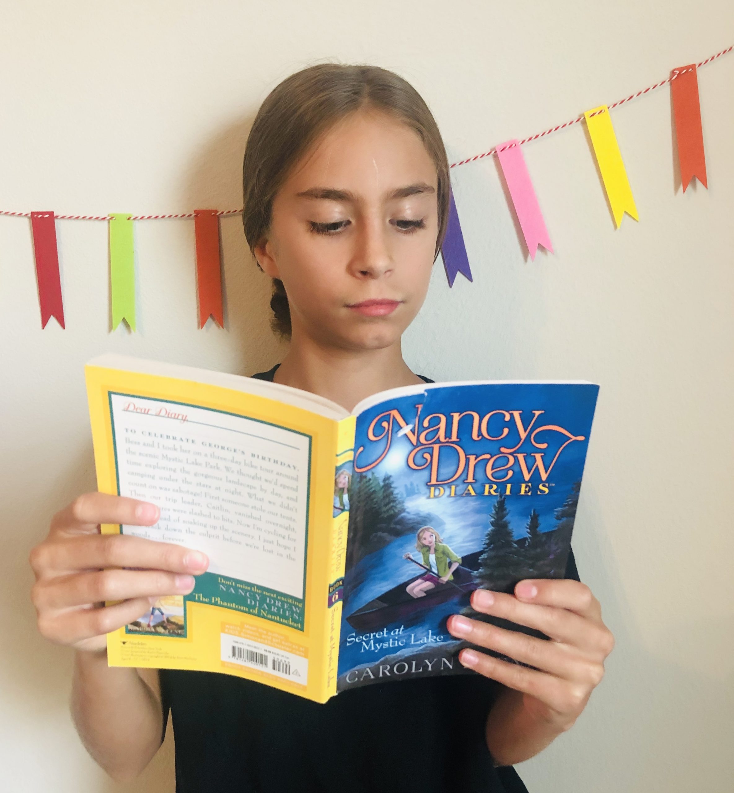 Book Review from the Nancy Drew Diaries called Secret at Mystic Lake by Carolyn Keene.