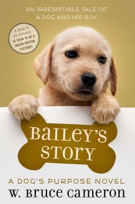 Picture of a golden retriever puppy for Bailey's Story by Bruce Cameron Book Cover.