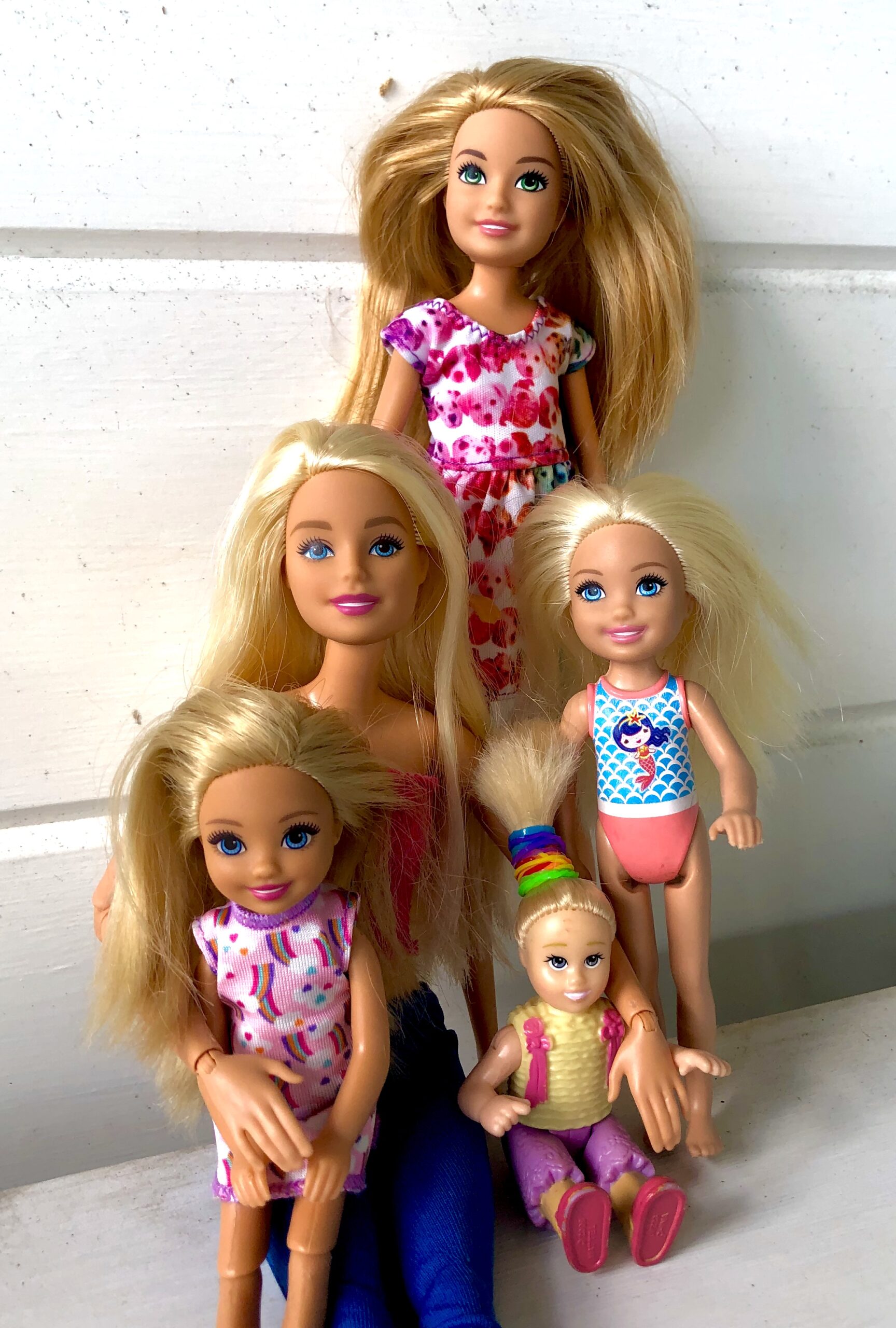 Picture of 5 Barbies for the Barbie Life Story.