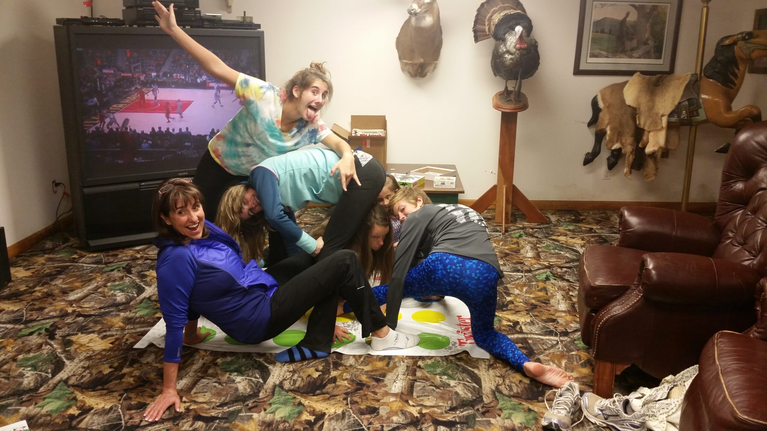 The game Twister for a holiday story, The Best Thanksgiving Ever!