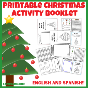 Printable Christmas Activity Book in English and Spanish!
