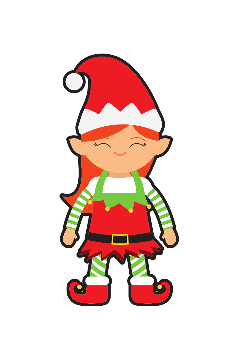 Katy the elf in the Christmas Story, Santa's Workshop.