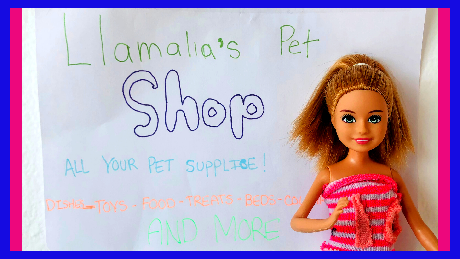 Llamalia's Pet Care in Barbie Stories for Kids, The Crazy Kramer's.