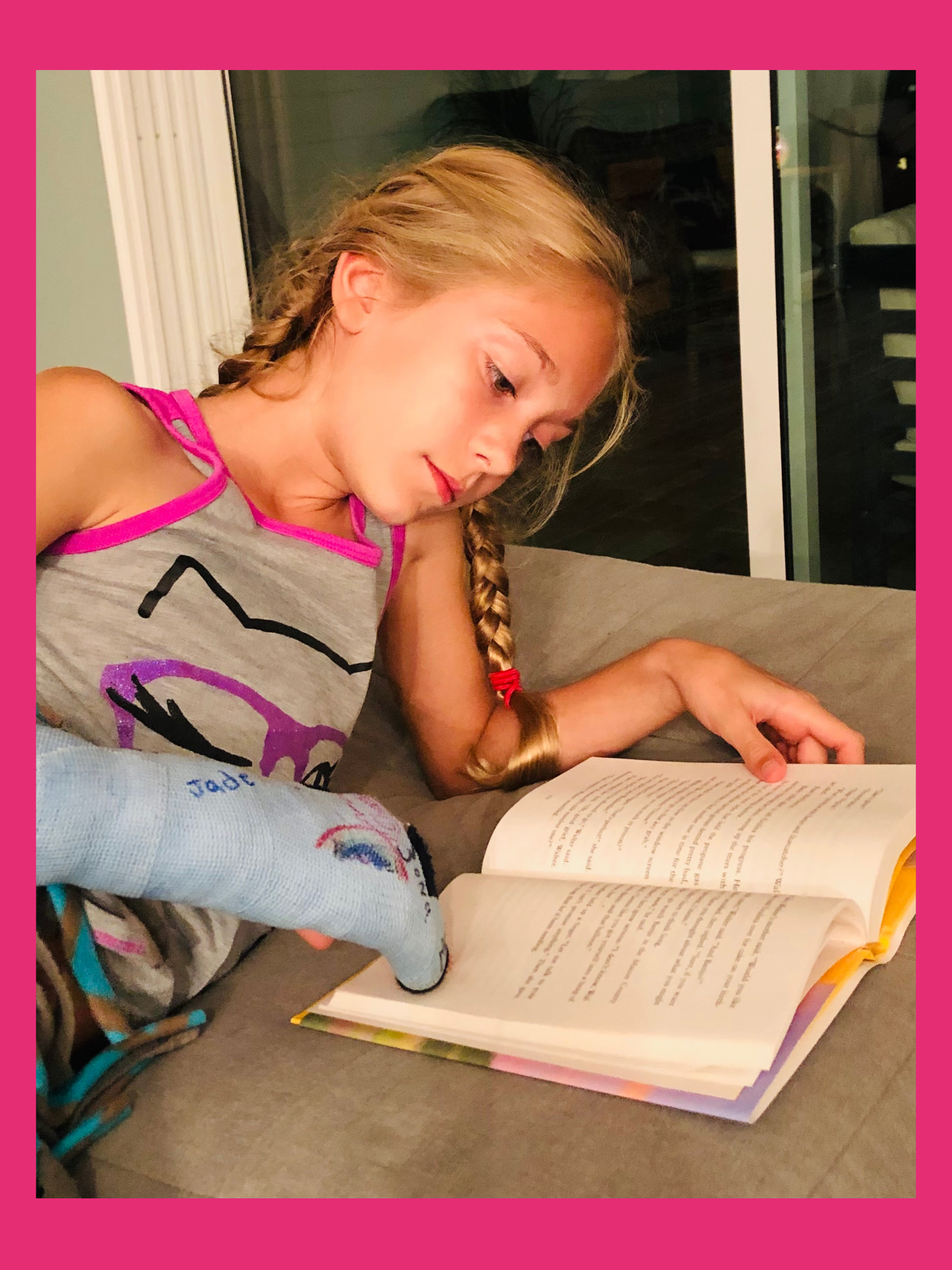 Girl reading a book, Halfway to Harmony.