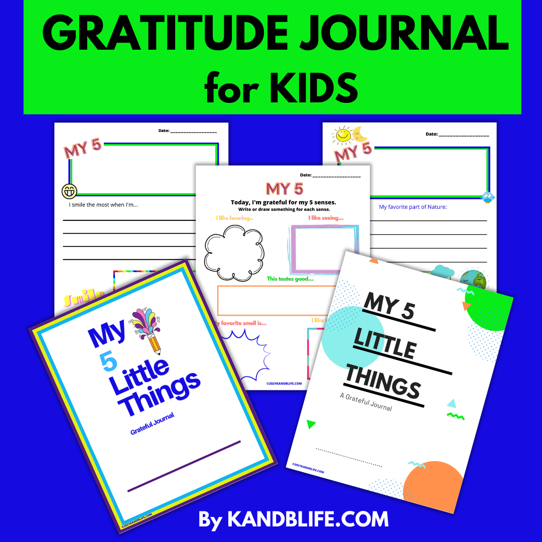 Gratitude Journal for Kids, My 5 Little Things.