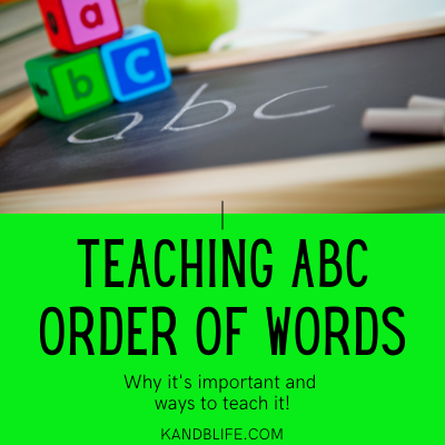 Lime green with blocks of A,B,C for Teaching ABC Order of Words article.