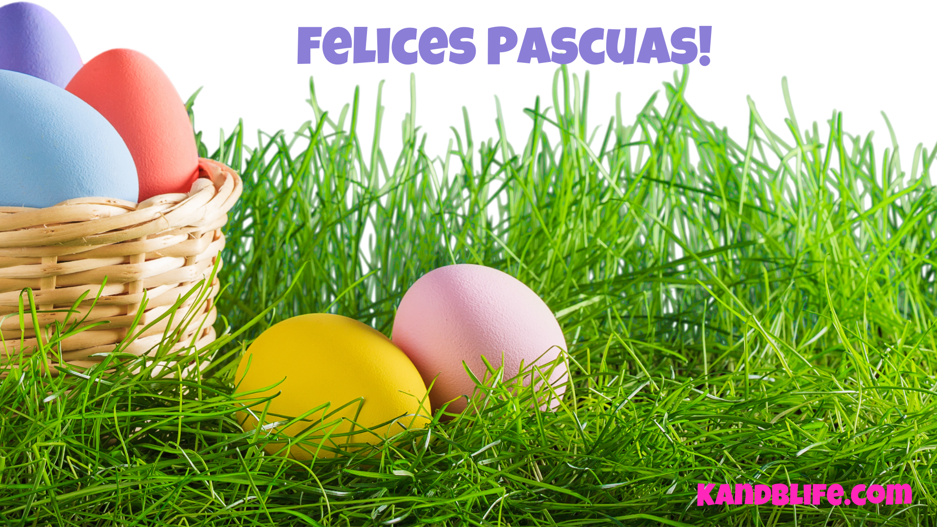 Easter eggs in some grass to celebrate Easter! Spring Spanish Coloring Pages available on K and B Life. 