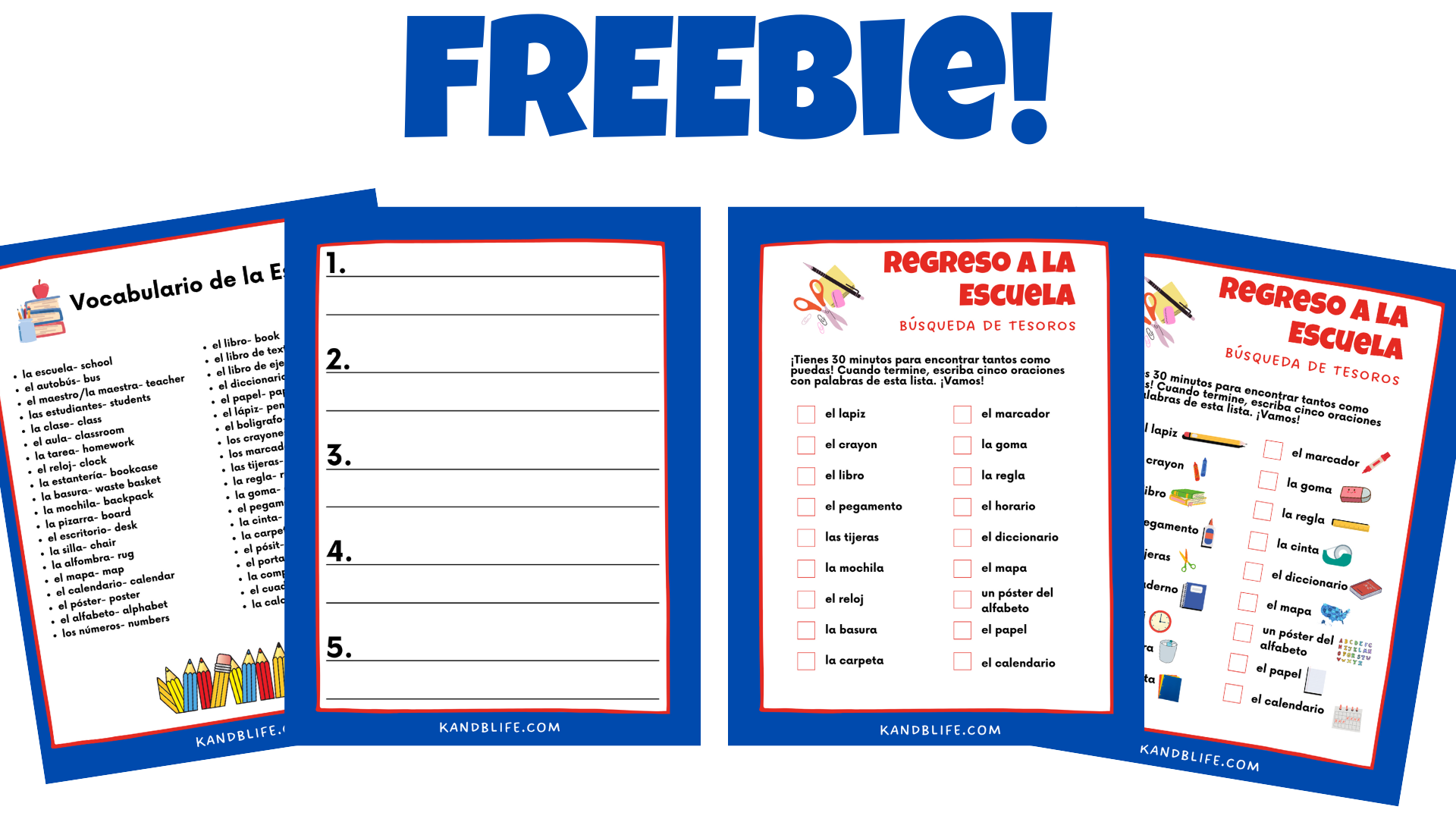 Spanish Back-To-School Scavenger Hunt