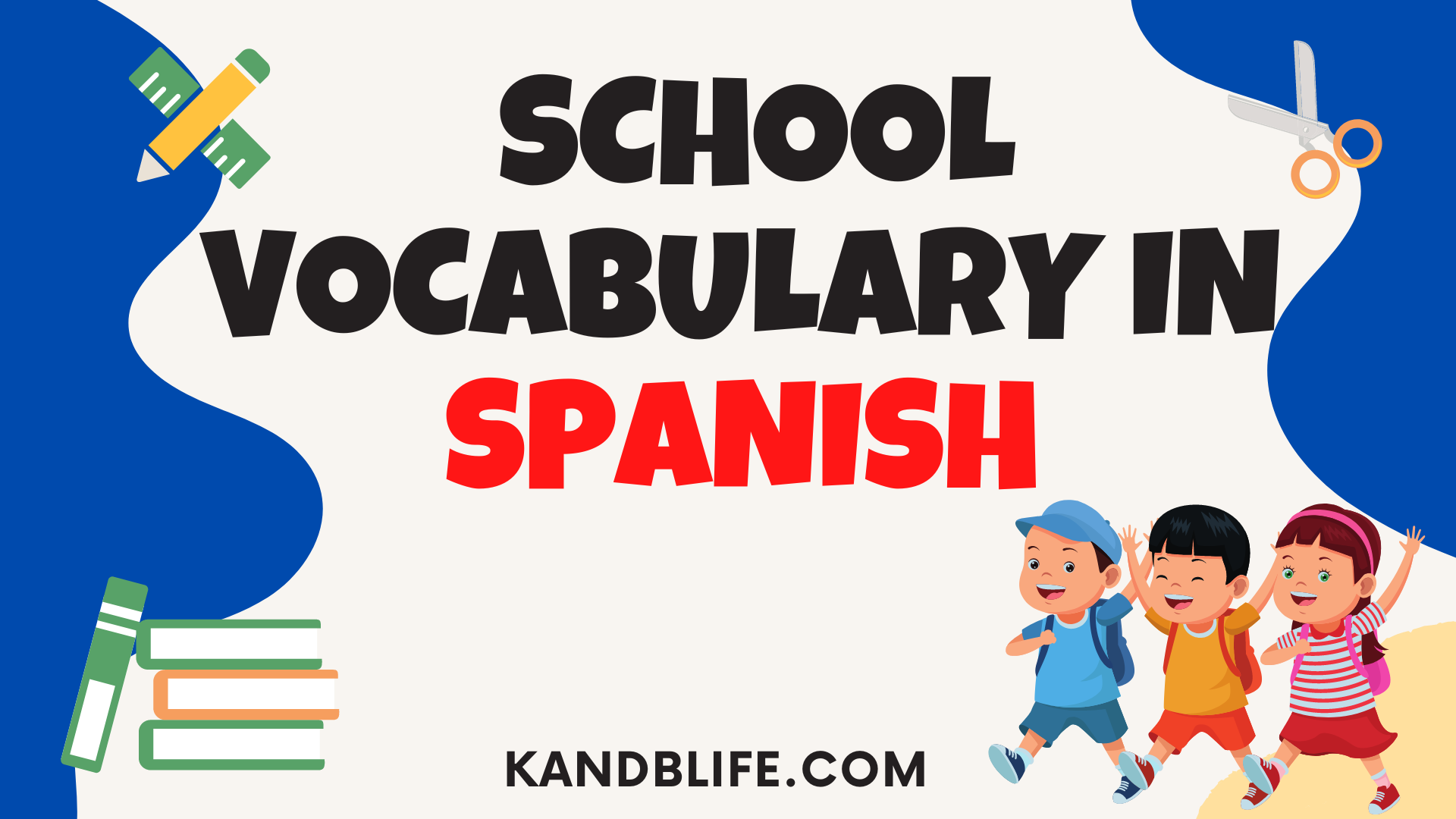School Vocabulary in Spanish cover.