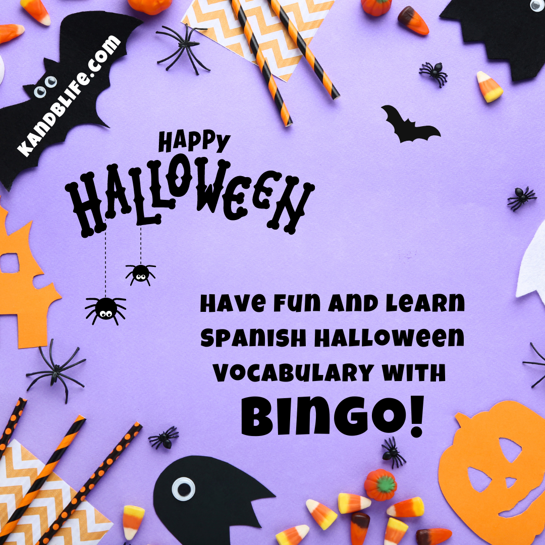 Halloween Bingo with Spanish Words! Lotería!