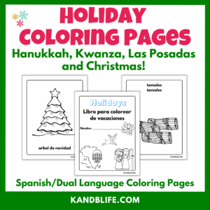 Featured Image for the Holiday Coloring Pages product by K and B Life