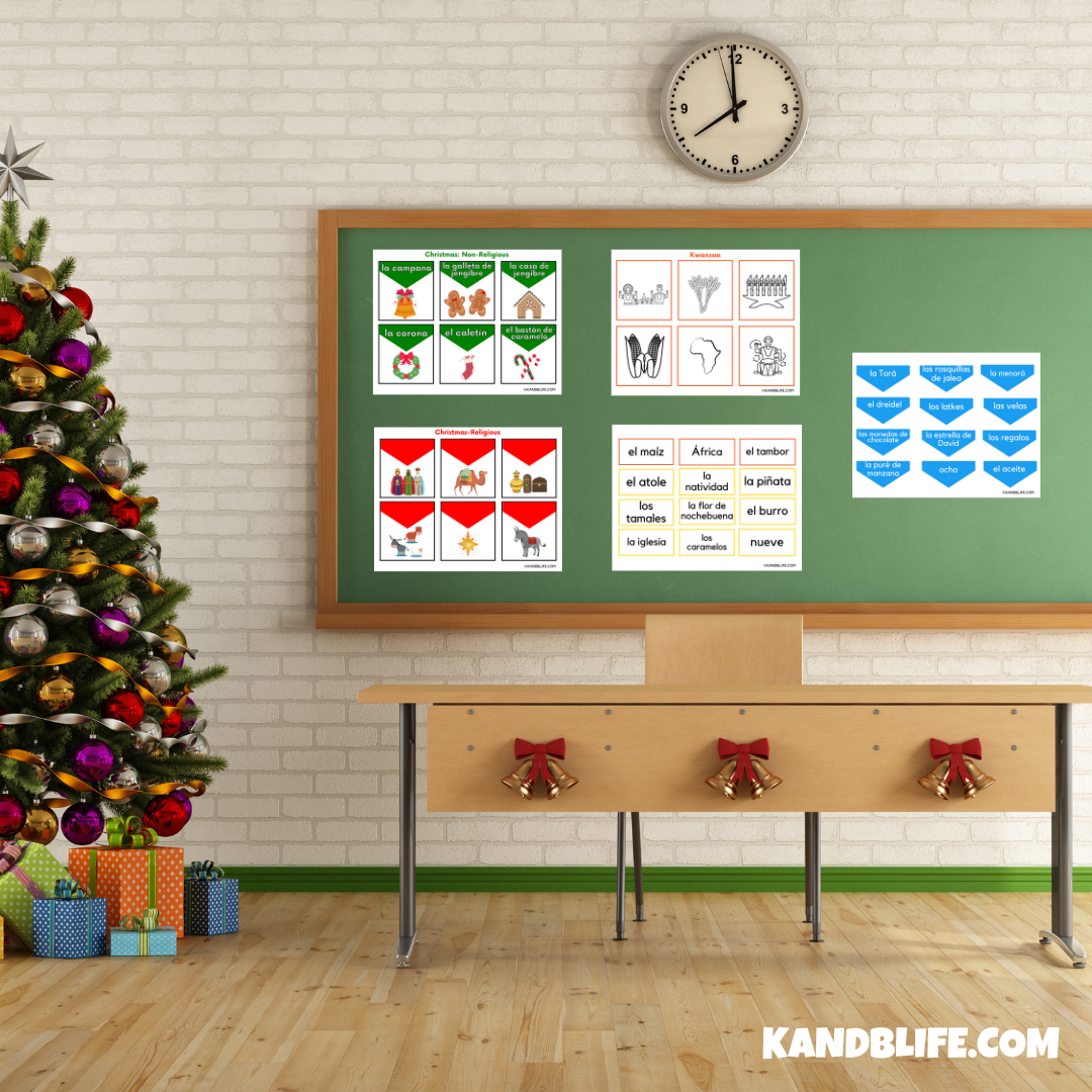 Winter Holidays Vocabulary Card Picture