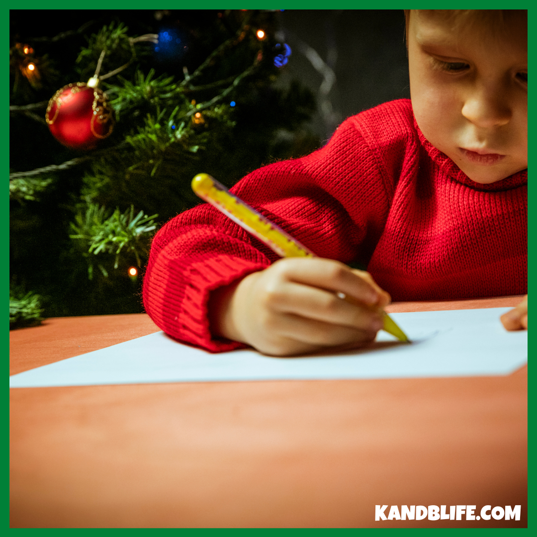 A child coloring in Holiday Bundle Resource pack.