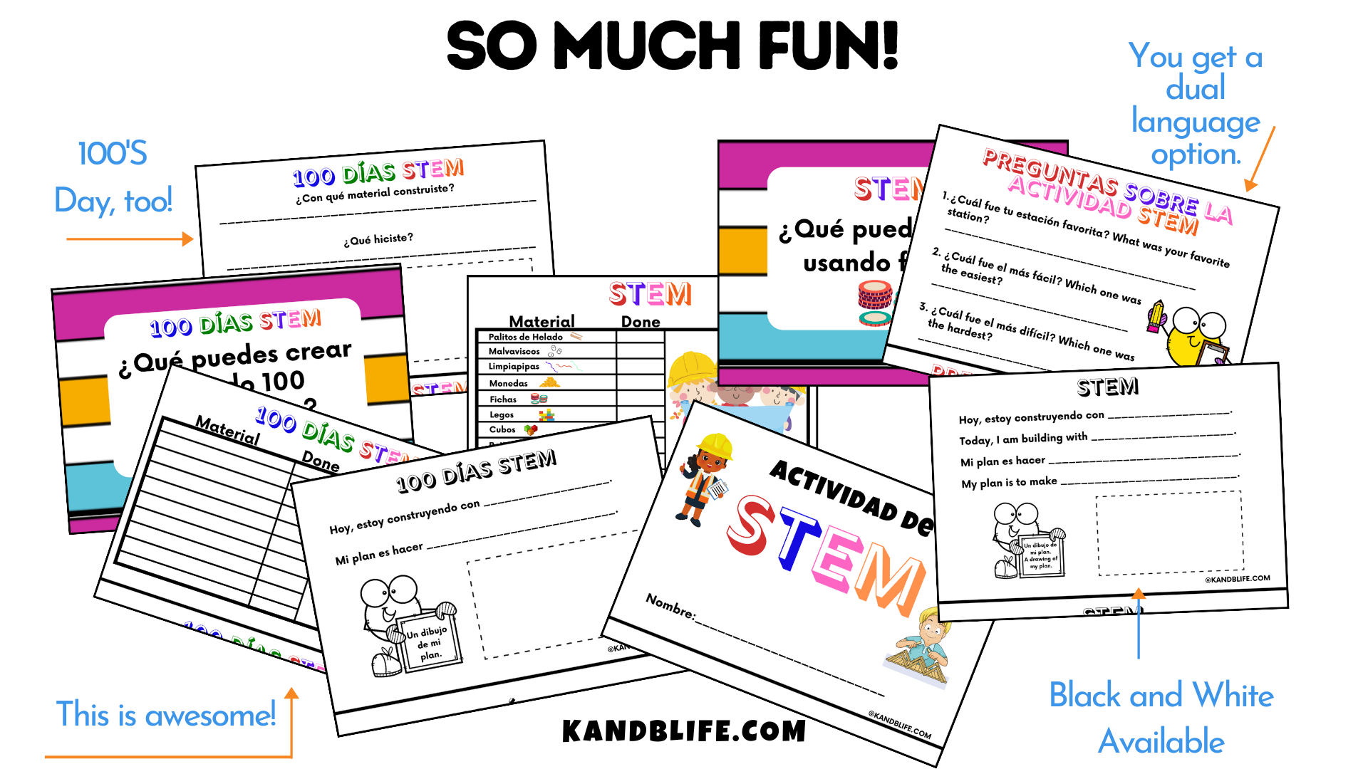 STEM pages for lower elementary in Spanish